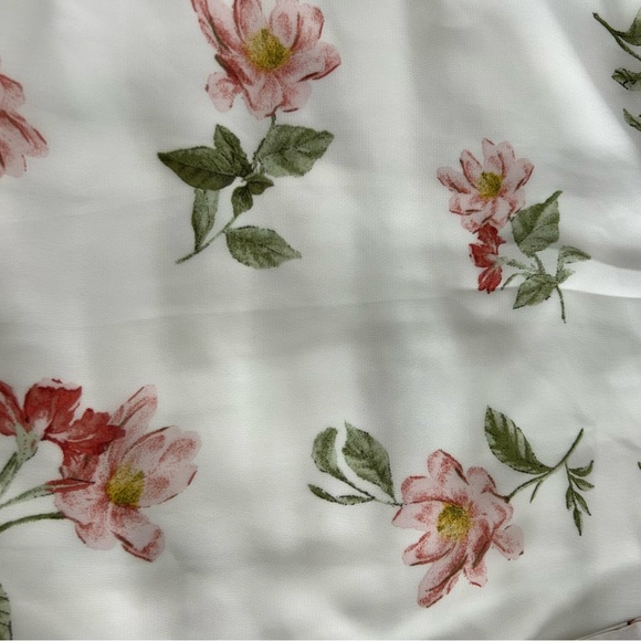 FOREVER 21 Women’s‎ Mini Babydoll Dress White Floral Chiffon Halter Tie Lined M - Picture 10 of 14